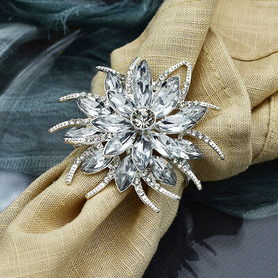 1kom metalni prsten za salvete od legure za vjenčanje Dekoracija stola Biserni držač za salvete Kopča Prsteni za vjenčane ručnike Dekorativni obiteljski stol za večeru