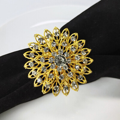 1kom metalni prsten za salvete od legure za vjenčanje Dekoracija stola Biserni držač za salvete Kopča Prsteni za vjenčane ručnike Dekorativni obiteljski stol za večeru