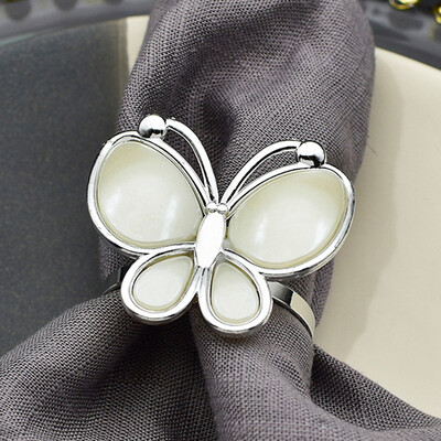 1kom metalni prsten za salvete od legure za vjenčanje Dekoracija stola Biserni držač za salvete Kopča Prsteni za vjenčane ručnike Dekorativni obiteljski stol za večeru