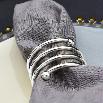 1kom metalni prsten za salvete od legure za vjenčanje Dekoracija stola Biserni držač za salvete Kopča Prsteni za vjenčane ručnike Dekorativni obiteljski stol za večeru