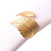 Prekrasan prsten za salvete u obliku listova Izvrsni svečani držač za salvete od legure na dodir za dom Porta guardanapo Servilleteros de mesa