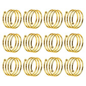 Set zlatnih prstenova za salvete od 12, set prstenova za salvete, metalni držači za salvete, kopča za platnene salvete za uređenje stola, vjenčanje