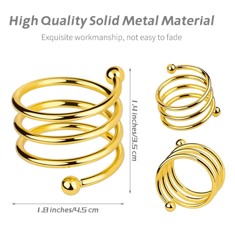 Set zlatnih prstenova za salvete od 12, set prstenova za salvete, metalni držači za salvete, kopča za platnene salvete za uređenje stola, vjenčanje