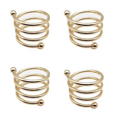 2/4/6Pcs Metalni prsten za salvete Western Restaurant Kopča za stolni ručnik Hotel Vjenčanje Proljetni prsten za salvete Dekoracija vjenčanog stola