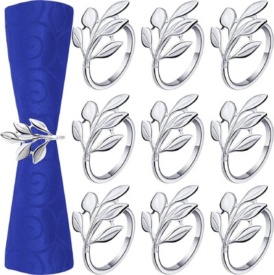 10PCS Zlatni prstenovi za salvete Elegantni metalni zlatni držač za salvete Stolni prstenovi za salvete za rođendansko vjenčanje Dekoracija blagovaonskog stola