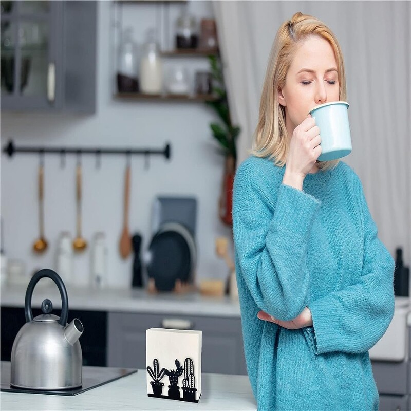 Držači za salvete s temom kaktusa Stol Seoska kuća Kuhinja Koktel Blagovaonica Papirnati držač za salvete Držač za ubruse od nehrđajućeg čelika