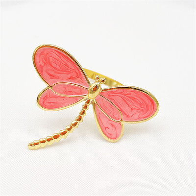 6 tk New Flower Bee Salvrätikurõngad Metallist Daisy Lilledega Salvrätikuhoidja Kuld Pulma Salvrätiku Pandlad Peo jaoks Kodu Lauakaunistus ERD14