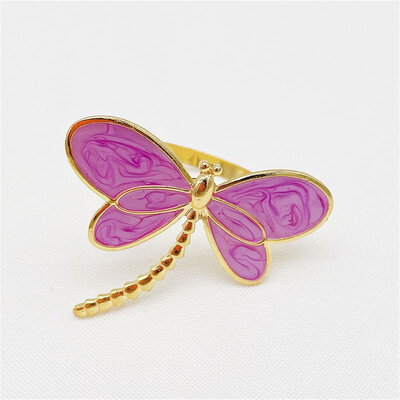 6 tk New Flower Bee Salvrätikurõngad Metallist Daisy Lilledega Salvrätikuhoidja Kuld Pulma Salvrätiku Pandlad Peo jaoks Kodu Lauakaunistus ERD14