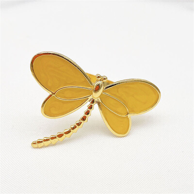 6 tk New Flower Bee Salvrätikurõngad Metallist Daisy Lilledega Salvrätikuhoidja Kuld Pulma Salvrätiku Pandlad Peo jaoks Kodu Lauakaunistus ERD14