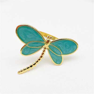 6 tk New Flower Bee Salvrätikurõngad Metallist Daisy Lilledega Salvrätikuhoidja Kuld Pulma Salvrätiku Pandlad Peo jaoks Kodu Lauakaunistus ERD14