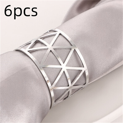 6gab salvešu gredzeni metāla kāzu dekorācijas kārta Individuāls dekoratīvs zelta galda dvieļu turētājs vakariņu aksesuāri statīvs Ser