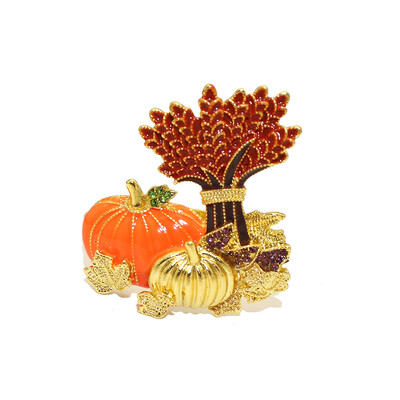 1 бр. Пръстени за салфетки за Деня на благодарността, есенни листа, метални тиквени държачи за салфетки за Турция за есен Хелоуин Декорация на маса за вечеря