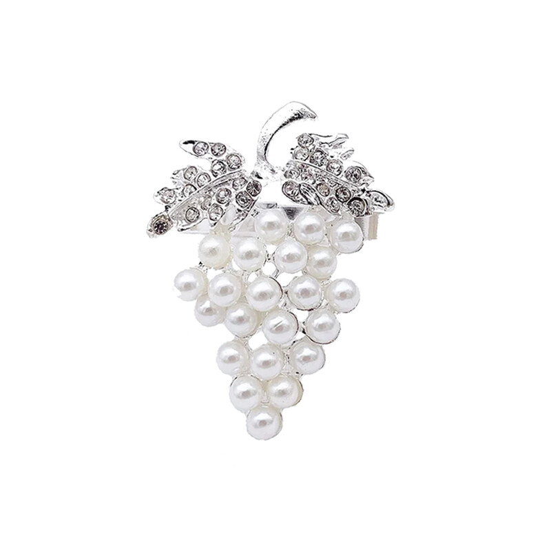 Пръстен за салфетки от грозде Сватбен пръстен за държач за салфетки Златна катарама за салфетки за празнични партита Ежедневно семейно събиране Декорация на маса HWP02