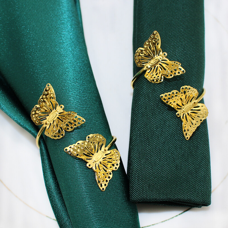 30 tk 3D Butterfly salvrätirõngad kullast liblikaga salvrätikuhoidja beebiõhtu jaoks sünnipäevapeo lauakaunistused koogikaunistused