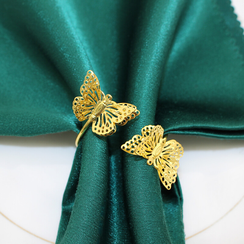 30 tk 3D Butterfly salvrätirõngad kullast liblikaga salvrätikuhoidja beebiõhtu jaoks sünnipäevapeo lauakaunistused koogikaunistused