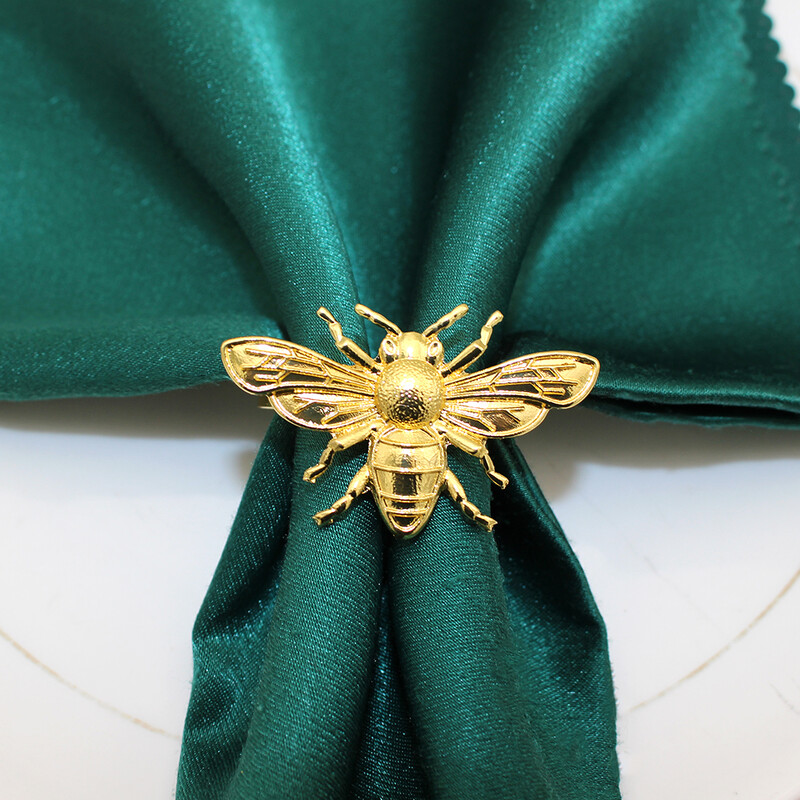 20Gb bišu salvešu gredzeni zelta salvete sprādzes turētāji metāla salvešu gredzens Lieldienām kāzu rudens vakariņu galda klāšanai