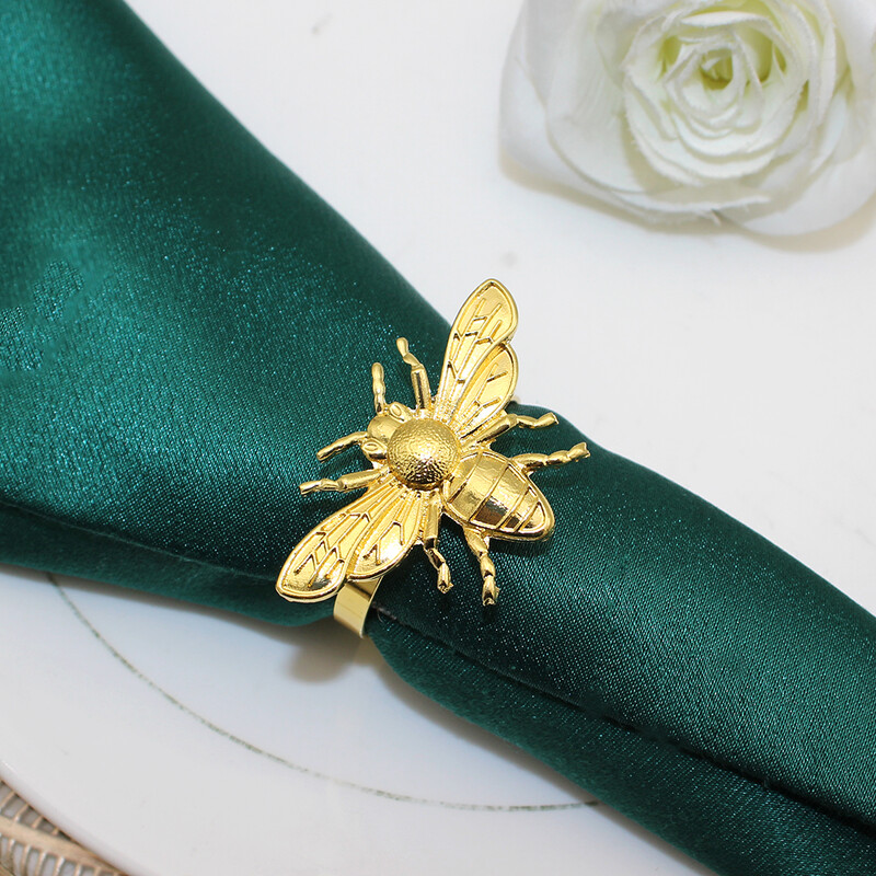 20Gb bišu salvešu gredzeni zelta salvete sprādzes turētāji metāla salvešu gredzens Lieldienām kāzu rudens vakariņu galda klāšanai