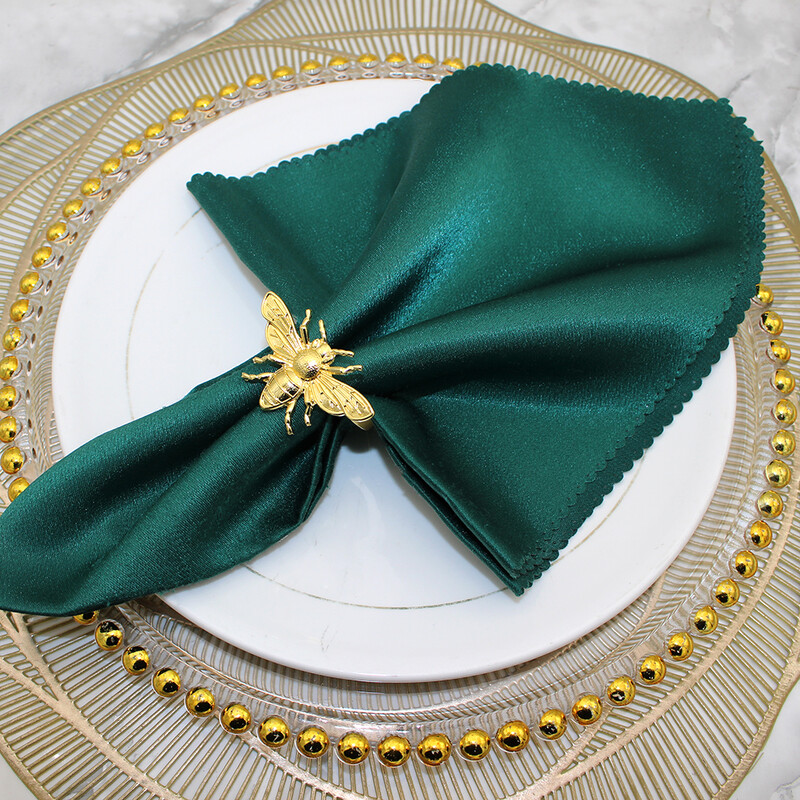 20Gb bišu salvešu gredzeni zelta salvete sprādzes turētāji metāla salvešu gredzens Lieldienām kāzu rudens vakariņu galda klāšanai