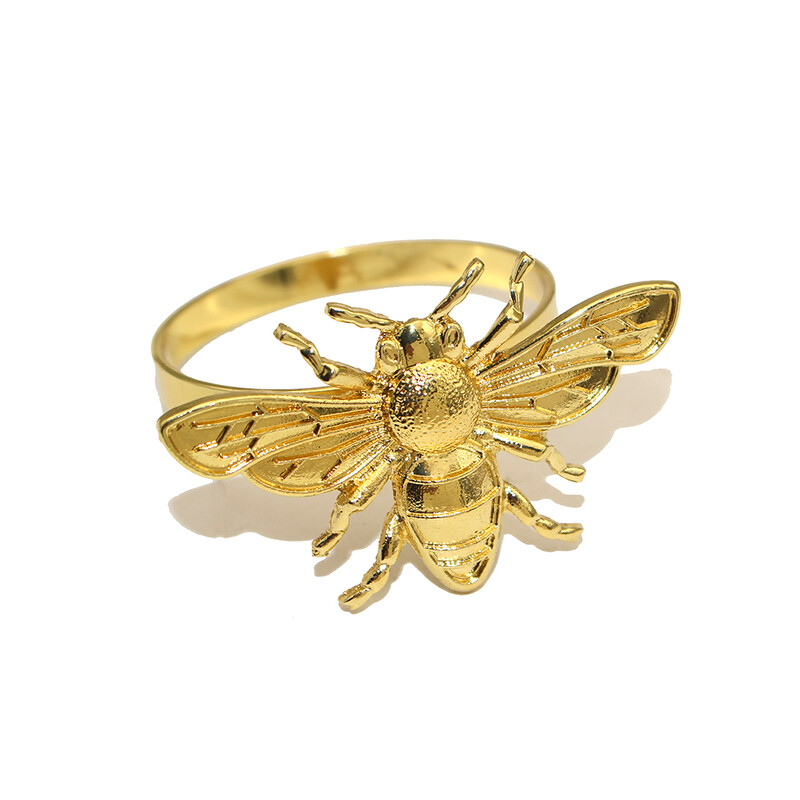 20Gb bišu salvešu gredzeni zelta salvete sprādzes turētāji metāla salvešu gredzens Lieldienām kāzu rudens vakariņu galda klāšanai