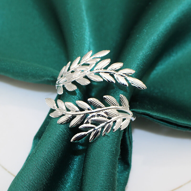 12 kom. Metalni prsten za ubruse od pšeničnog klasja Srebrni držač prstenova za ubruse za božićno vjenčanje Dekoracija uskršnjeg stola HB74