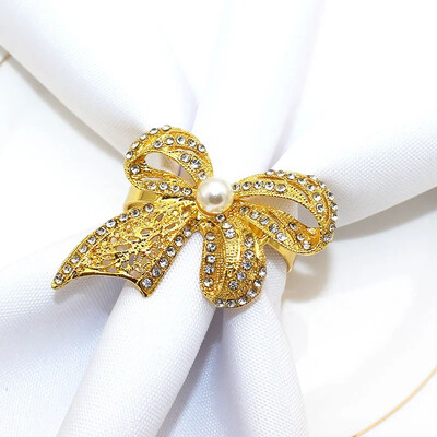 6 бр./лот Ресторант от висок клас Пръстени за салфетки Метална поставка за салфетки, декорация на маса и аксесоари Сватбен пръстен за салфетки