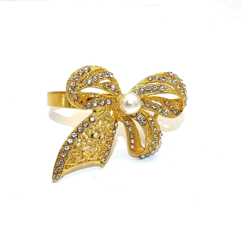 6 бр./лот Ресторант от висок клас Пръстени за салфетки Метална поставка за салфетки, декорация на маса и аксесоари Сватбен пръстен за салфетки