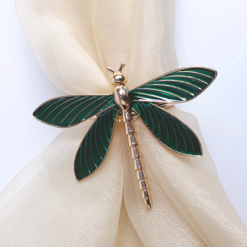 Prsteni za salvete Dragonfly Wedding Držač za salvete Delikatna, elegantna kopča za salvete za stolne dekoracije, zabave, blagdansko obiteljsko okupljanje