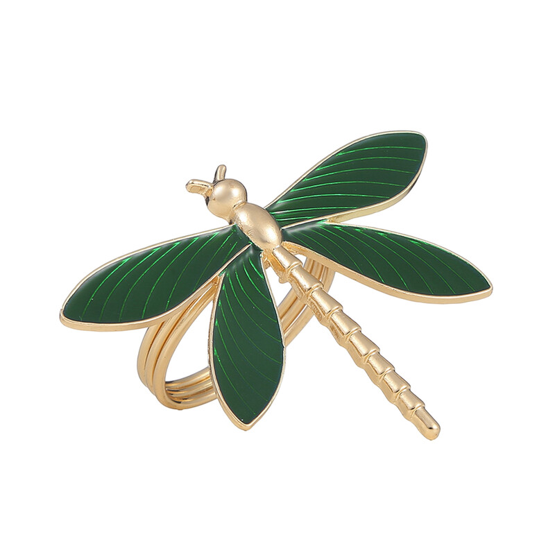Prsteni za salvete Dragonfly Wedding Držač za salvete Delikatna, elegantna kopča za salvete za stolne dekoracije, zabave, blagdansko obiteljsko okupljanje