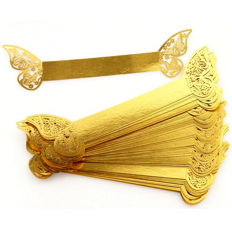 25 kom leptir laserski rezani papirnati prsten za salvete 3D stereo leptirov papirnati prsten Dekoracija stola za rođendansku zabavu hotela