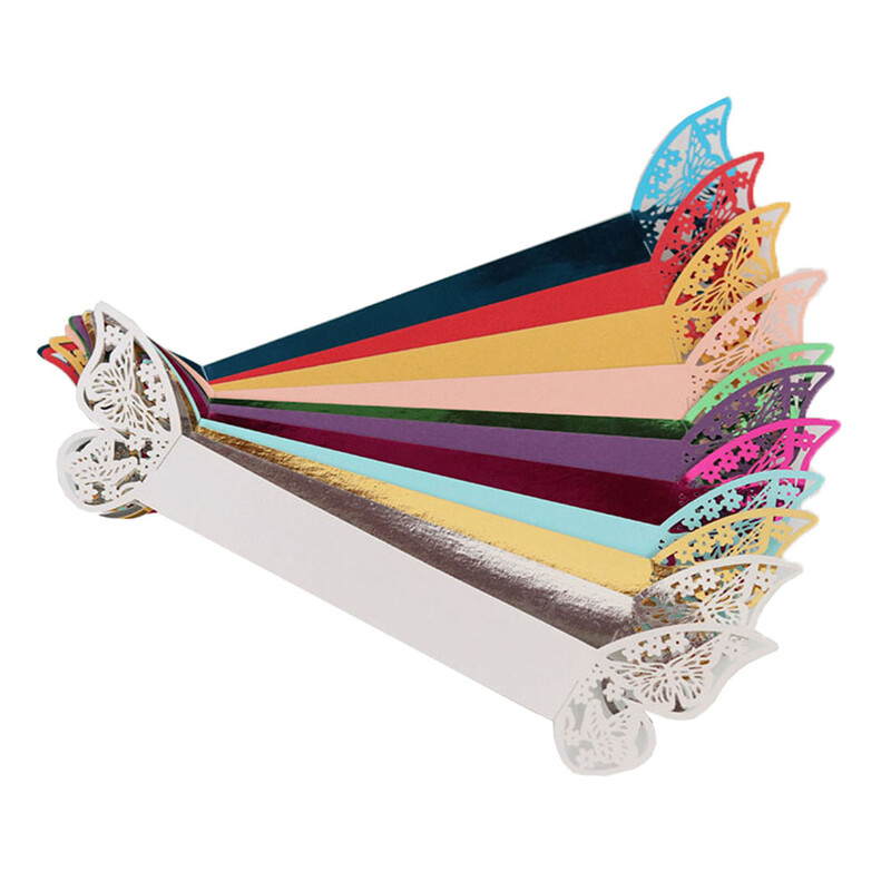 25 kom leptir laserski rezani papirnati prsten za salvete 3D stereo leptirov papirnati prsten Dekoracija stola za rođendansku zabavu hotela