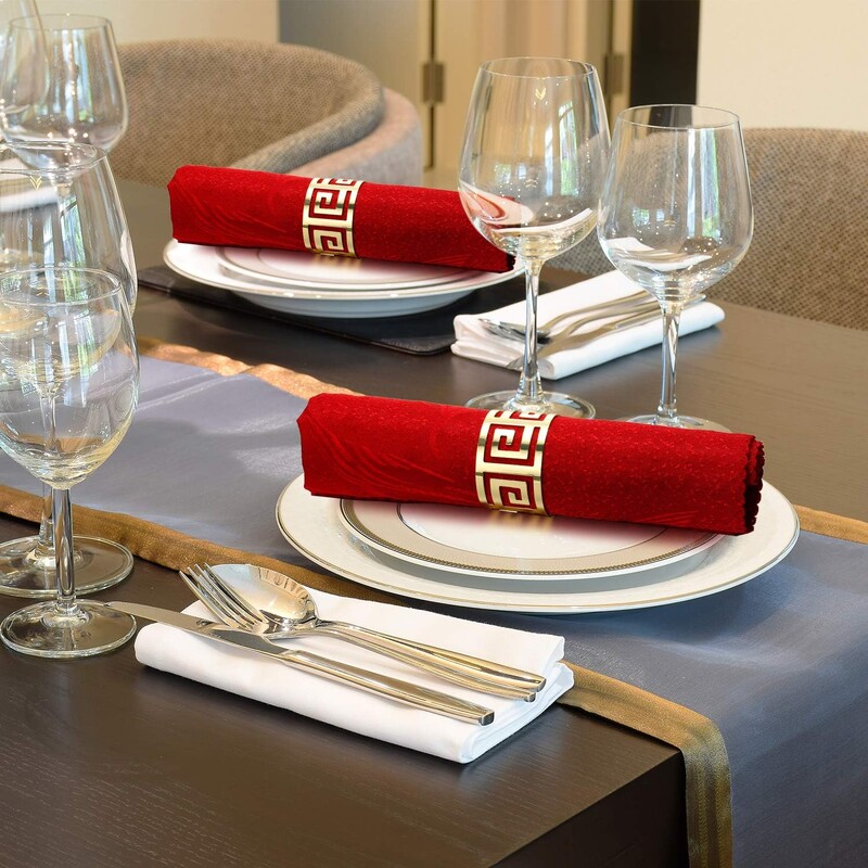 12 KOM. Izdubljeni držači za salvete Prstenovi Izvrsni metalni kopča za salvete za blagovaonski stol za svadbene bankete Dekoracija stolova