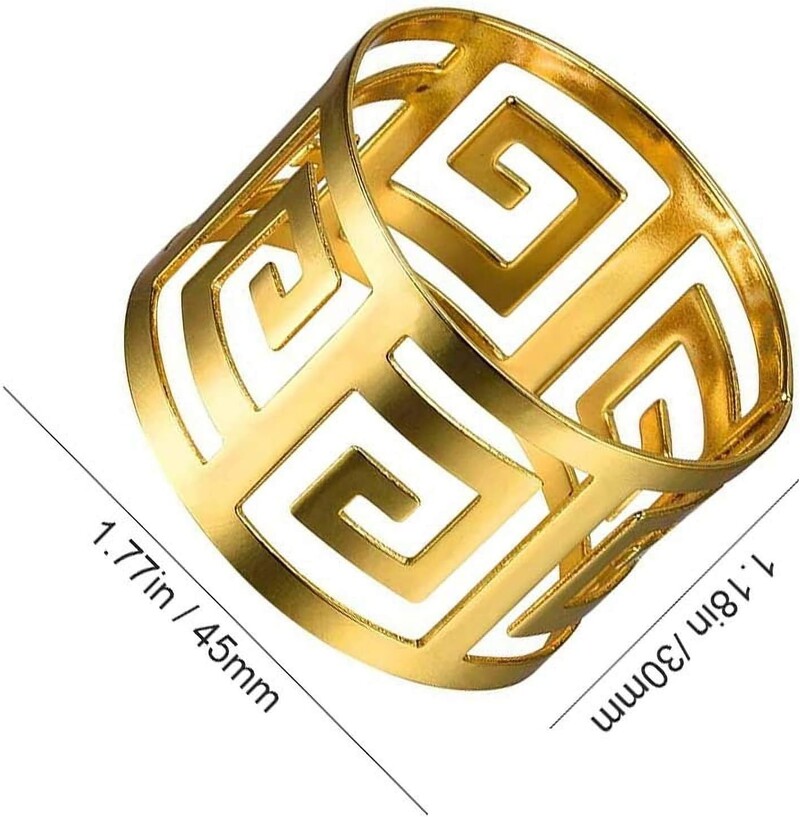 12 KOM. Izdubljeni držači za salvete Prstenovi Izvrsni metalni kopča za salvete za blagovaonski stol za svadbene bankete Dekoracija stolova