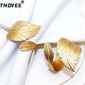 Mat zlatni prsten za salvete, držač za salvete od jesenskog lišća za Dan zahvalnosti, Uskrs, Božić, svadbena zabava, dekor za večernji stol ERL36