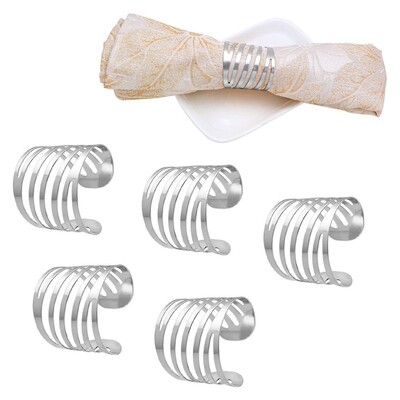 1/6 kom prsten za salvete Vrhunska svjetla luksuzna kopča za salvete za hotelski stol, željezni leptir/šuplje prsten za salvete, šuplji leptir prsten za salvete