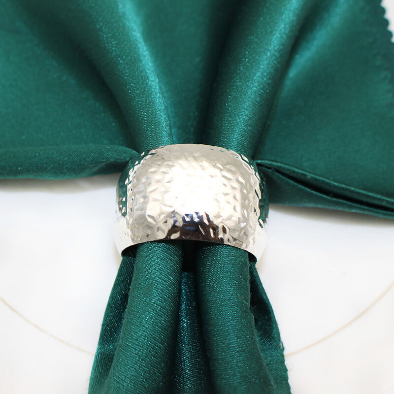 6kom Okrugli srebrni prsten za salvete Metalni držač za salvete Božićne kopče za salvete za platnene salvete Svadbena zabava Ramazanska dekoracija stola