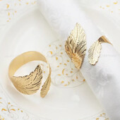 1kom prstenovi za salvete od mat zlatnih listova, prstenovi za držače za salvete za Dan zahvalnosti, vjenčanje, božićni ukrasi za blagovaonski stol