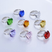 40 мм цветен кристален диамант стъклен пръстен за салфетки трапезария кърпа за хранене метален държач за салфетки парти сватбена маса домашен декор