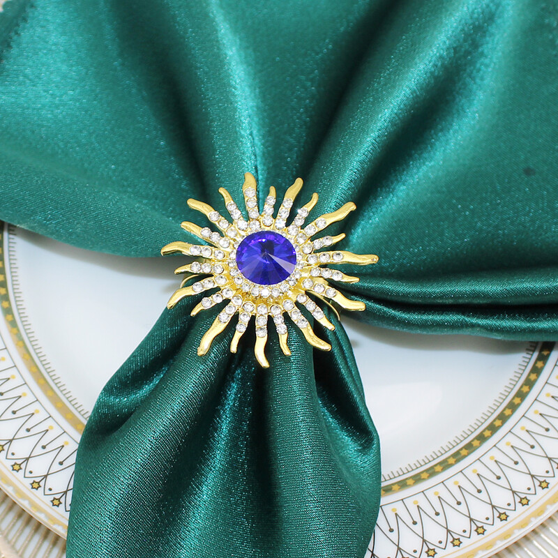 6 vnt. žalios spalvos krištolo krištolinio akmens servetėlių žiedai saulėgrąžų servetėlių laikiklis kalėdinėms vestuvėms, banketams, vakarėlio stalo dekoravimui HWD56