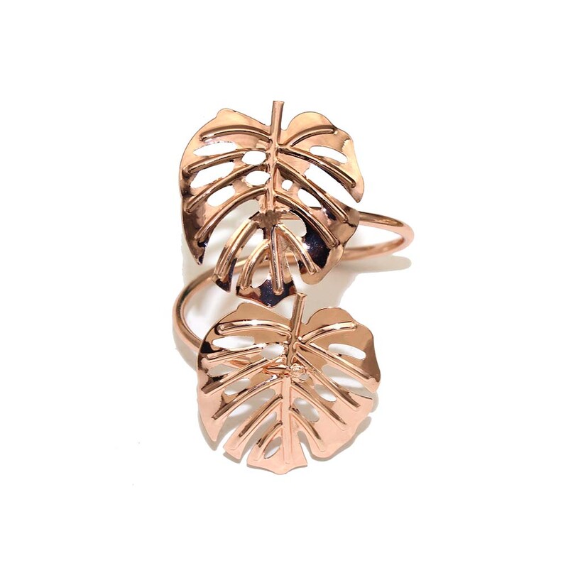 6 vnt. rožinio aukso lapų servetėlių žiedai, metaliniai lapeliai, servetėlių laikiklis rudens Padėkos dienai Vestuvėms Kūdikių dušo stalo dekoravimas HWL55