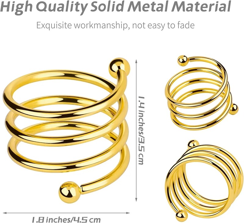 6 vnt Metaliniai spiraliniai servetėlių žiedai Auksiniai sidabriniai servetėlių laikikliai namų viešbučiams vakarienei vestuvėms priėmimams banketų stalų dekoravimui