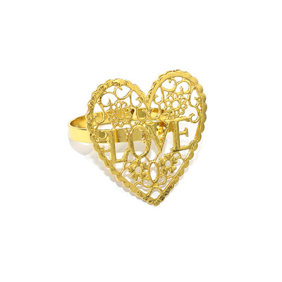 12 vnt Širdies servetėlių žiedas Valentino servetėlių žiedo laikiklis vestuviniam dušui Valentino dienos vestuvėms Kalėdų stalo dekoravimas HWW06