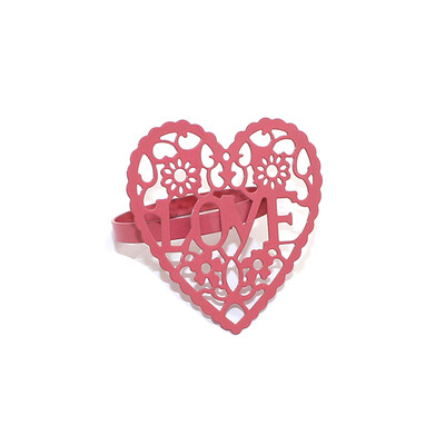 12 vnt Širdies servetėlių žiedas Valentino servetėlių žiedo laikiklis vestuviniam dušui Valentino dienos vestuvėms Kalėdų stalo dekoravimas HWW06
