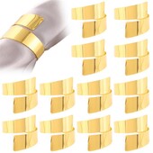 12vnt Servetėlių žiedų rinkinys lydinio servetėlių žiedų laikikliai Servetėlių sagtys Stalo lydinio Metalo servetėlių žiedas Vestuvių stalo dekoravimui