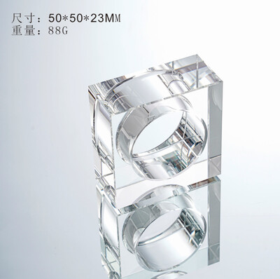 Rankų darbo skaidraus stiklo servetėlių laikiklio žiedai, stalo papuošimai, vestuvės, Valentino diena, banketas, Kalėdos