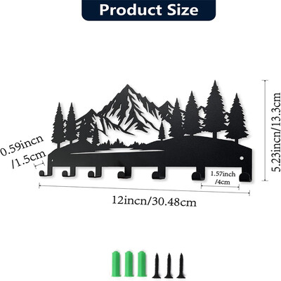 Metalni držač za ključeve, kućne zidne kuke, organizator, ulazna vrata, hodnik, kuhinjski zidni stalak za uređenje spavaće sobe sa 7/9 kukama