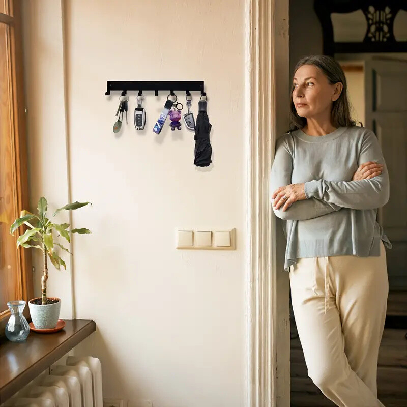 Metalni držač za ključeve, kućne zidne kuke, organizator, ulazna vrata, hodnik, kuhinjski zidni stalak za uređenje spavaće sobe sa 7/9 kukama