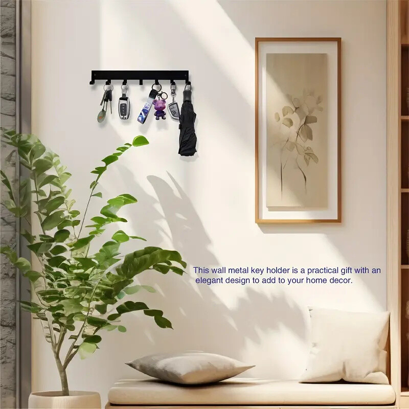 Metalni držač za ključeve, kućne zidne kuke, organizator, ulazna vrata, hodnik, kuhinjski zidni stalak za uređenje spavaće sobe sa 7/9 kukama