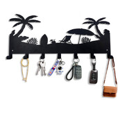 Ležeran dizajn za plažu, moderan obiteljski ulaz, hodnik, kuhinjski držač ključeva za zidni stalak, 7 kuka, organizator ključeva, zidni ukras