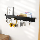 Cârlig modern pentru chei de ușă, simplu, fără perforare în ușă, raft de perete agățat de perete, suport de depozitare multifuncțional, îngroșare