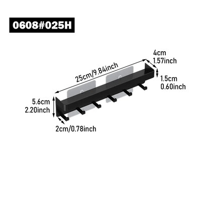 Cârlig modern pentru chei de ușă, simplu, fără perforare în ușă, raft de perete agățat de perete, suport de depozitare multifuncțional, îngroșare